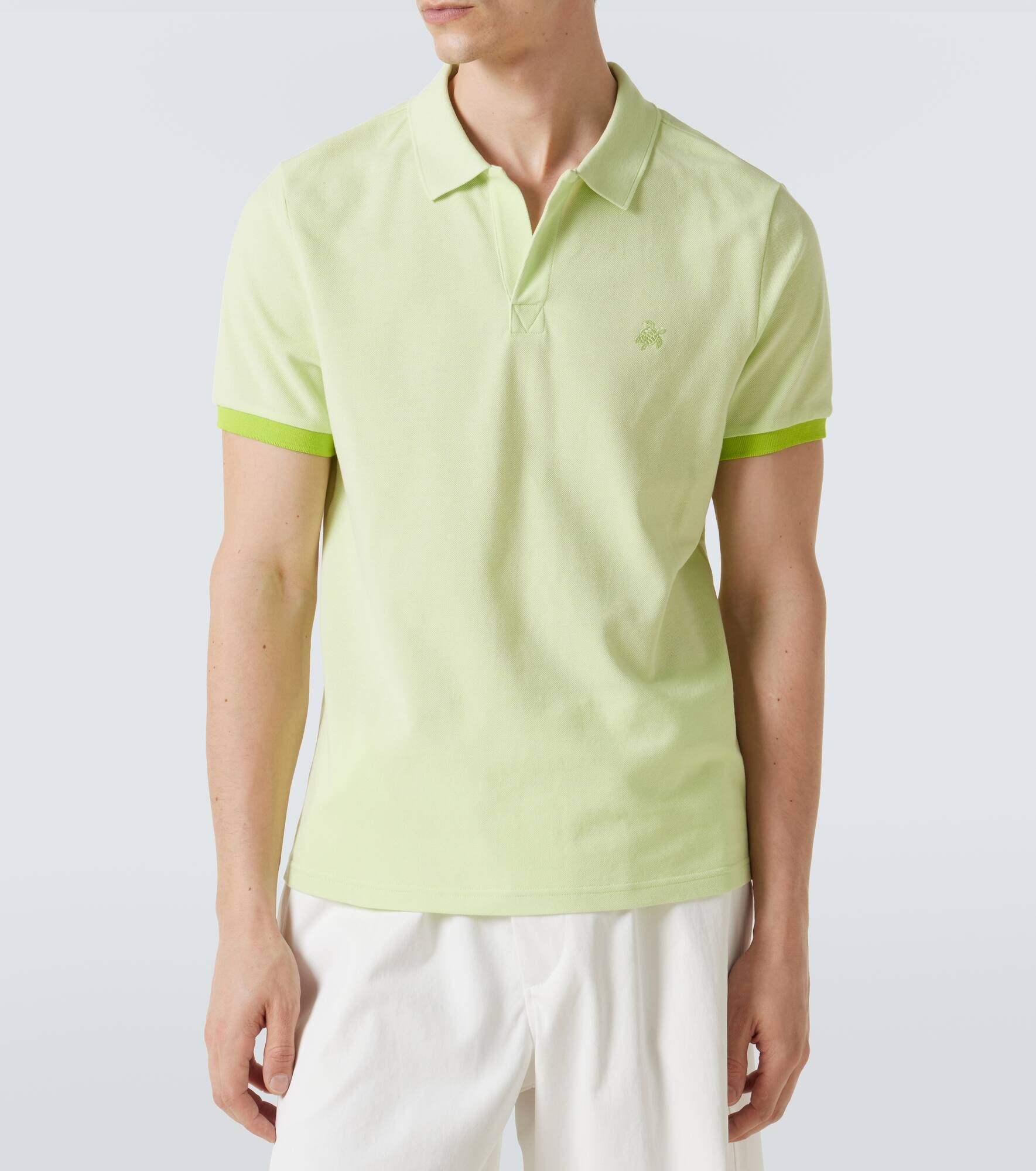 Cotton piqué polo shirt - 3