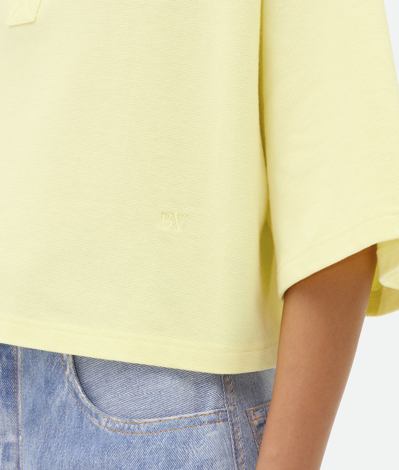 Cropped Cotton Piquet Polo - 4