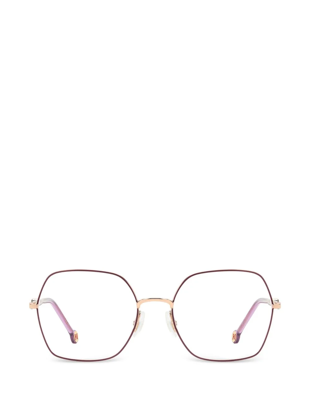 geometric-frame glasses - 1