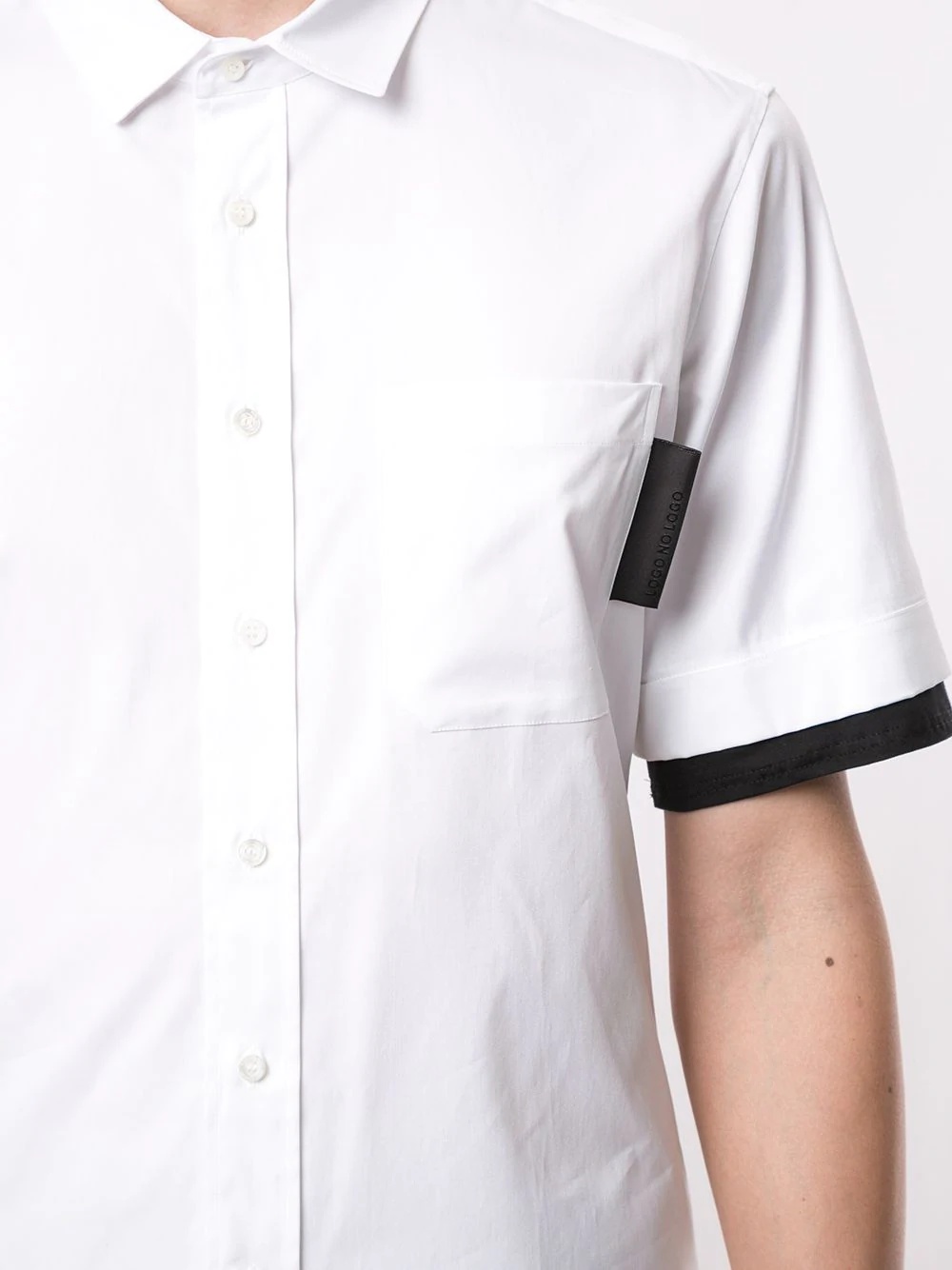 contrasting trim short-sleeve shirt - 5