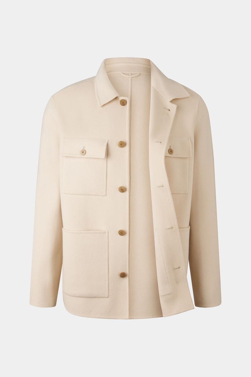 BOGNER Double-face overshirt Larry in Cream outlook