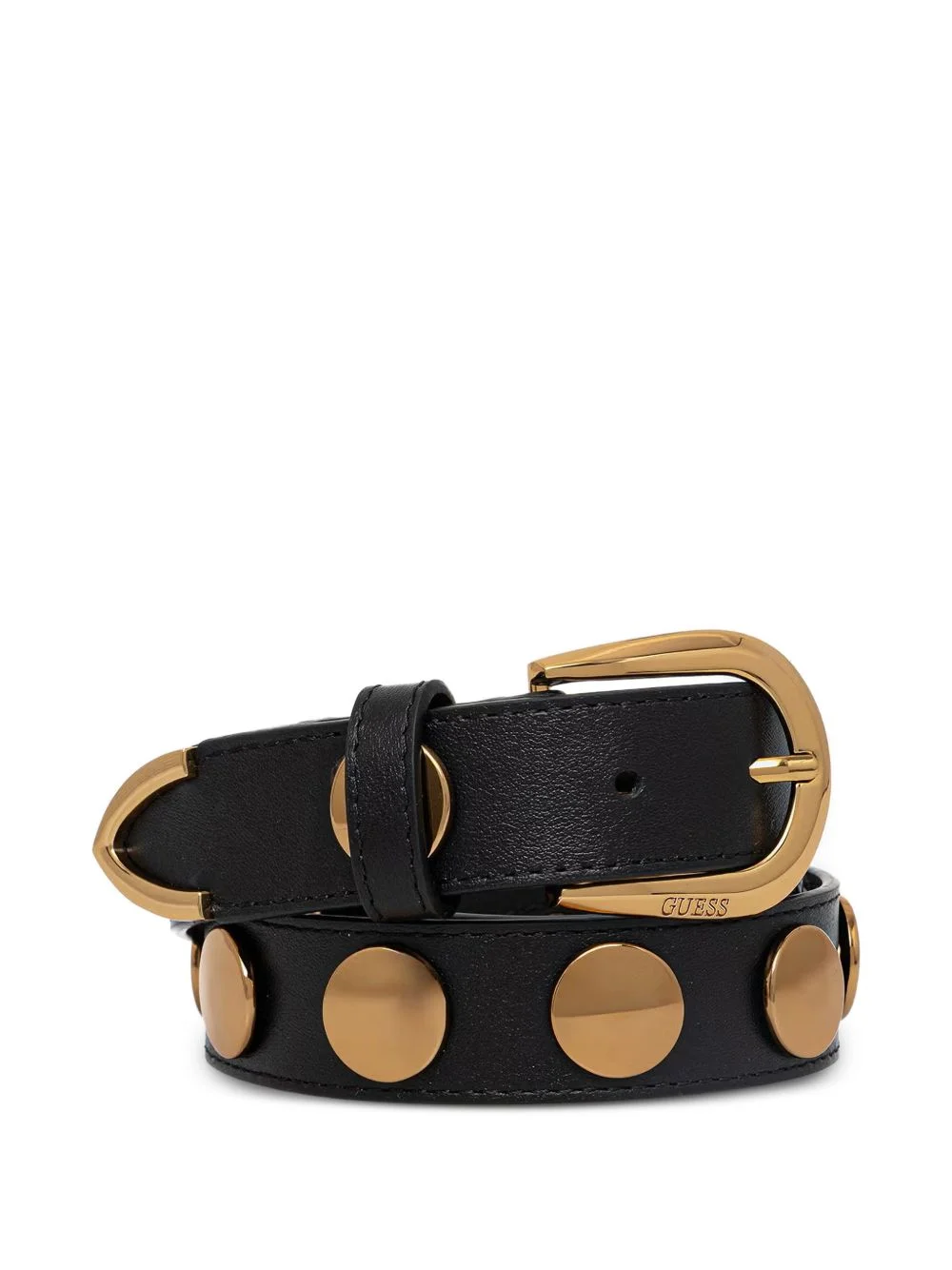 stud-embellished leather belt - 1