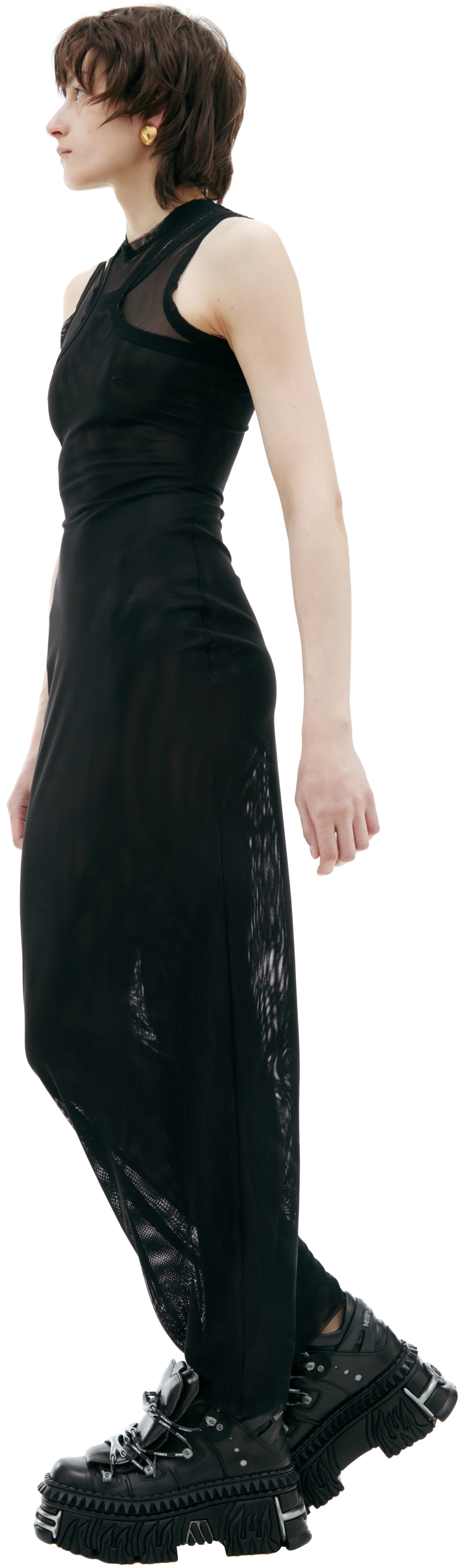 SEMI-TRANSPARENT MAXI DRESS - 2