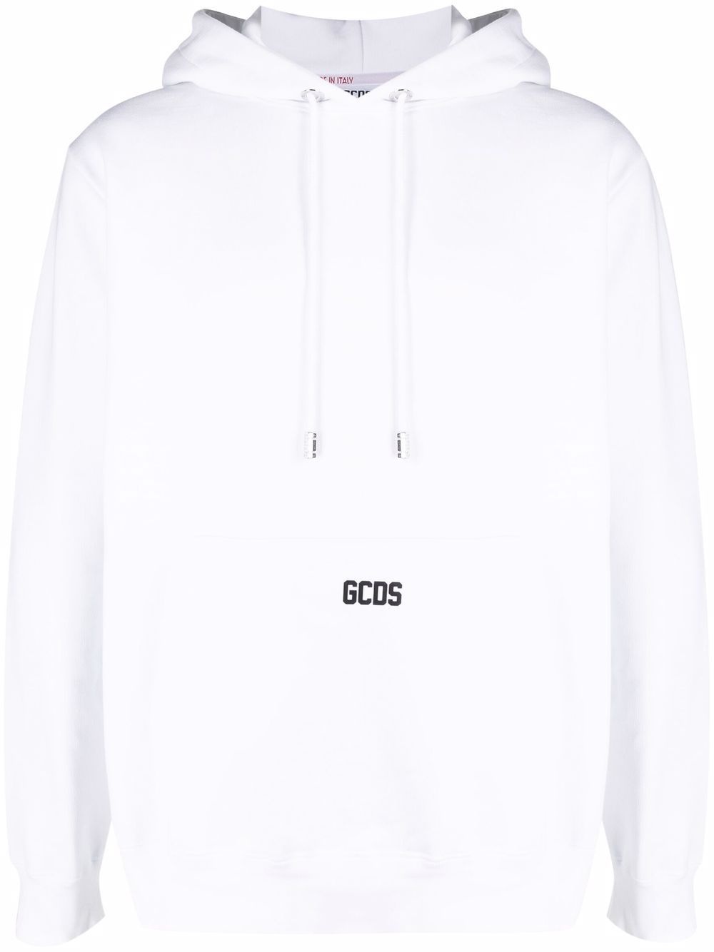 logo-print cotton hoodie - 1