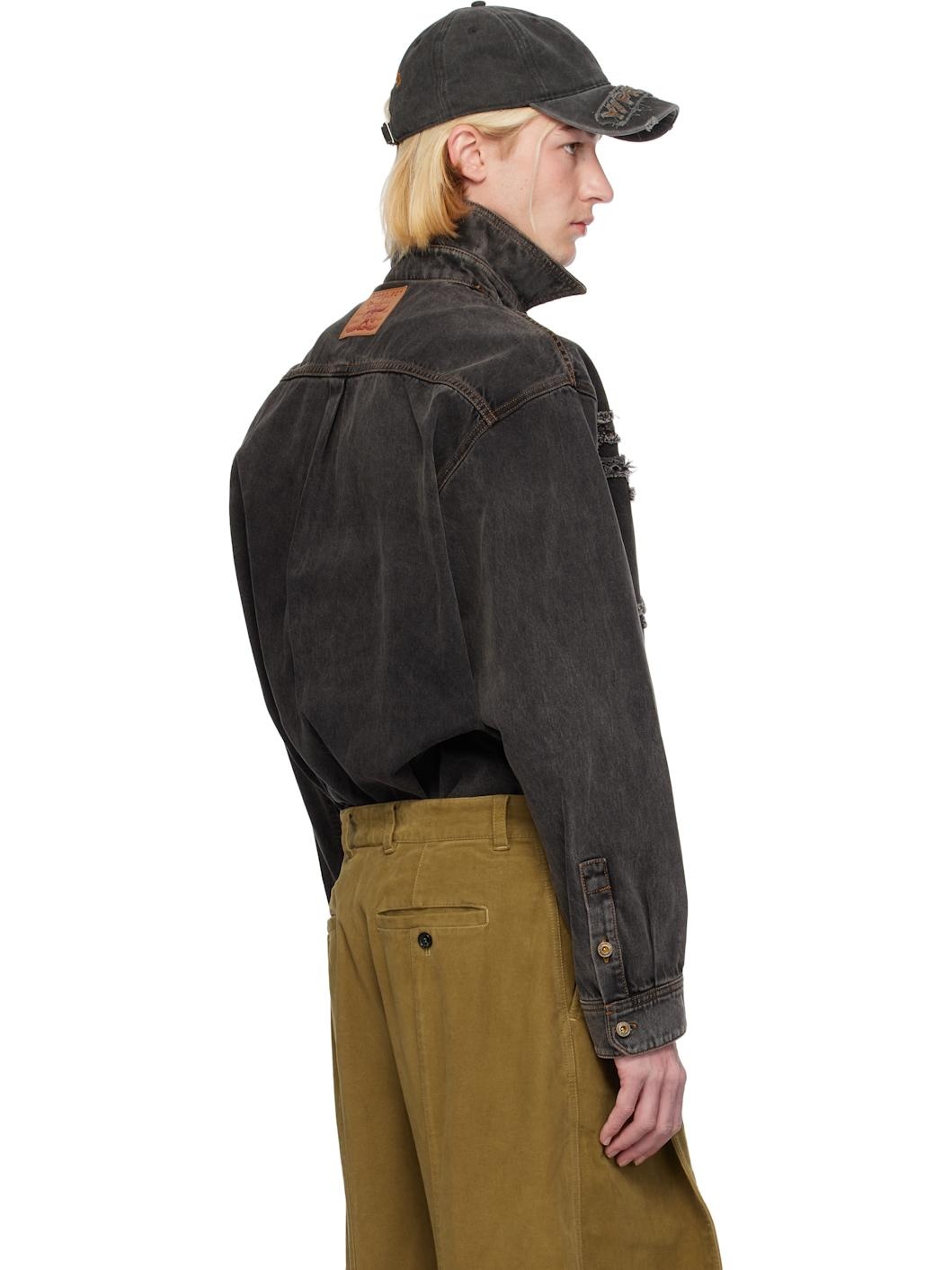 Black Paris' Best Patch Denim Shirt - 3