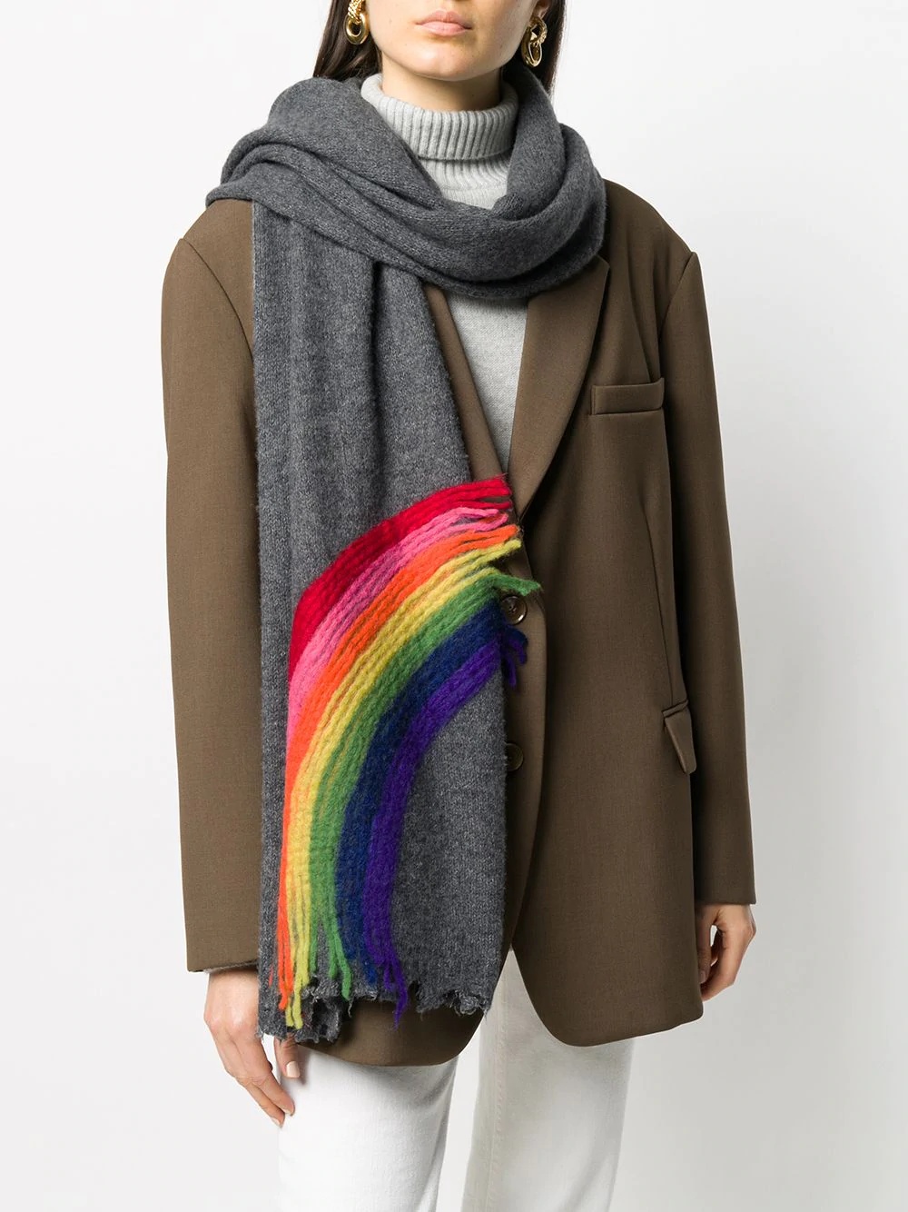 rainbow knit scarf - 2