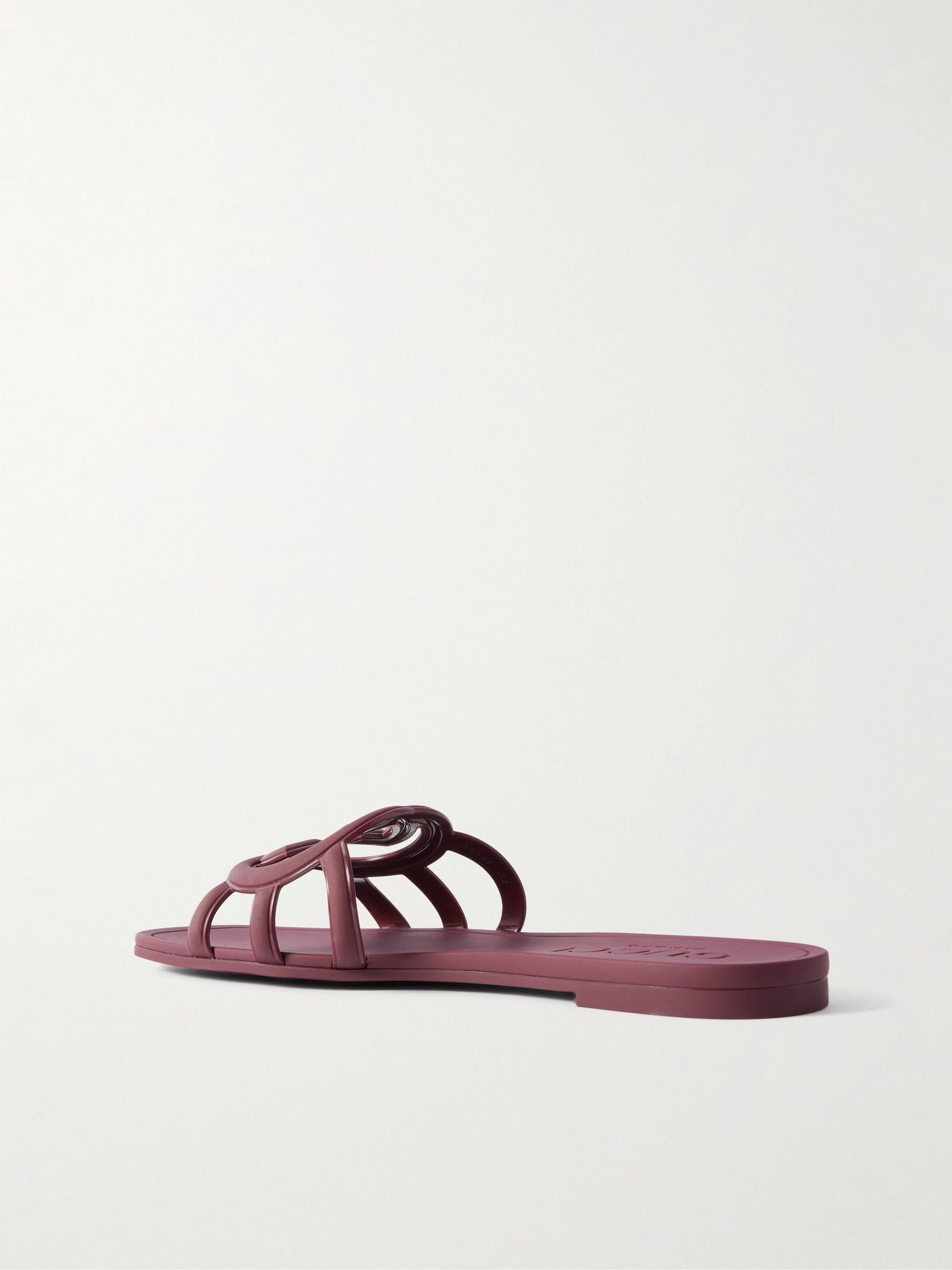 Rubber slides Burgundy - 3