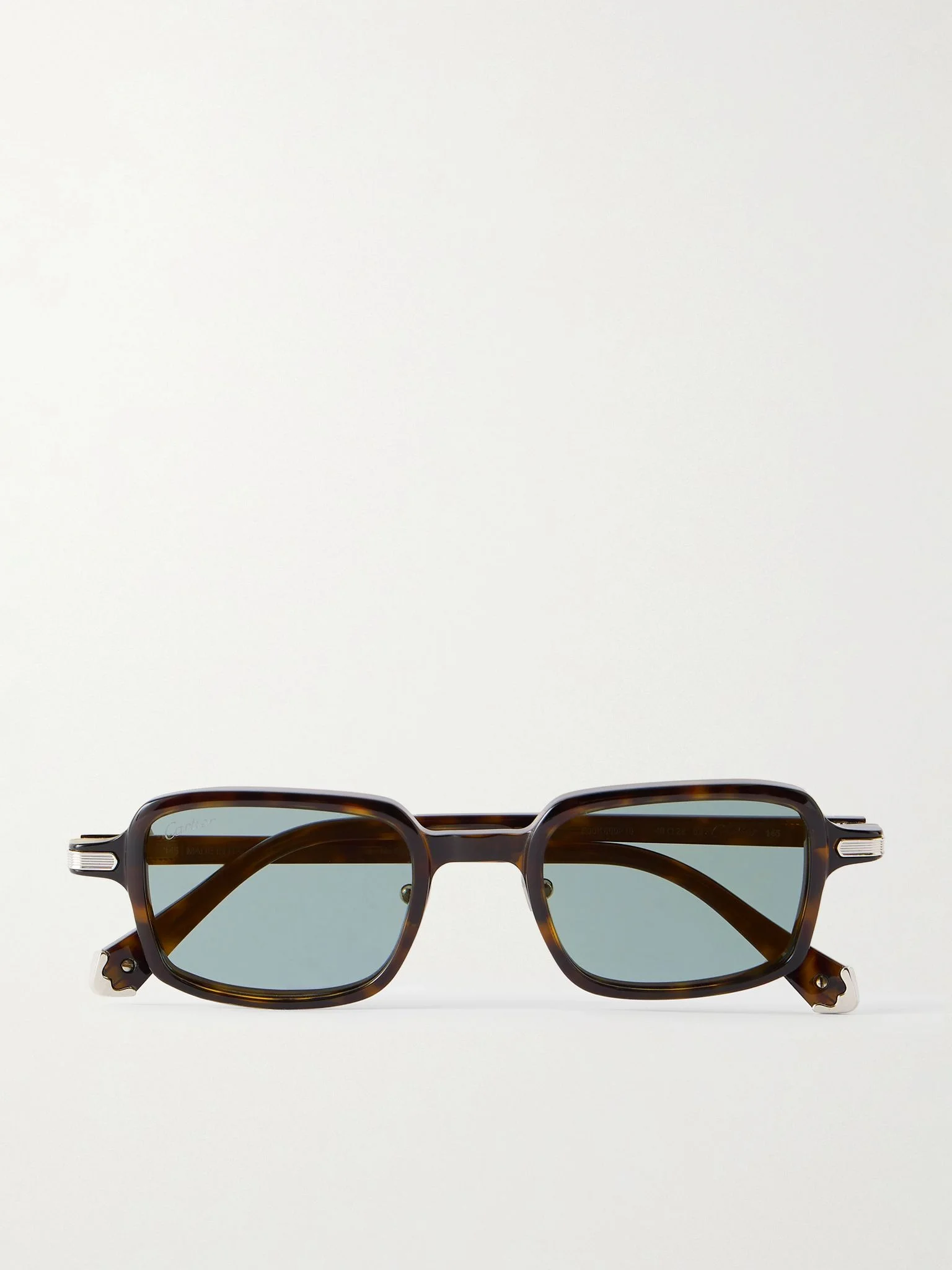 Godron de Cartier Square-Frame Tortoiseshell Acetate Sunglasses Tortoiseshell - 1