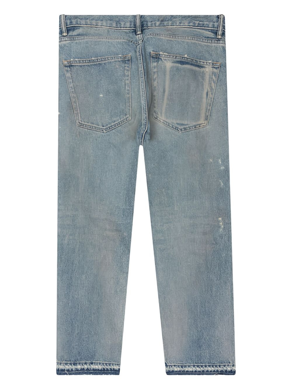 cropped distressed effect jeans - 2
