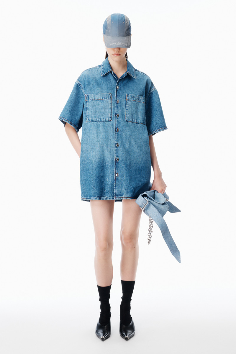 Alexander Wang Boxy Denim Shirtdress outlook