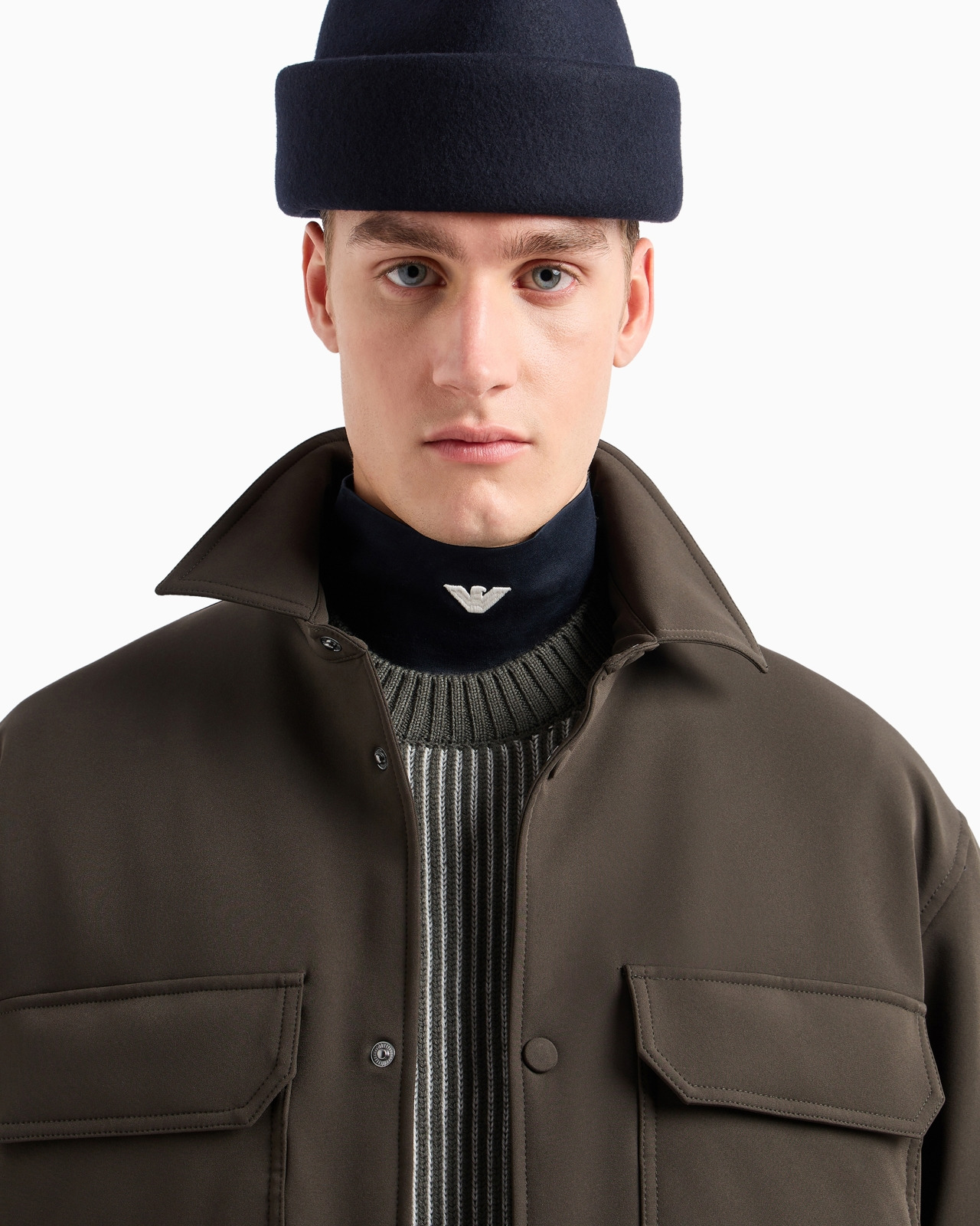 Soft nylon comfort-fit shirt jacket - 5