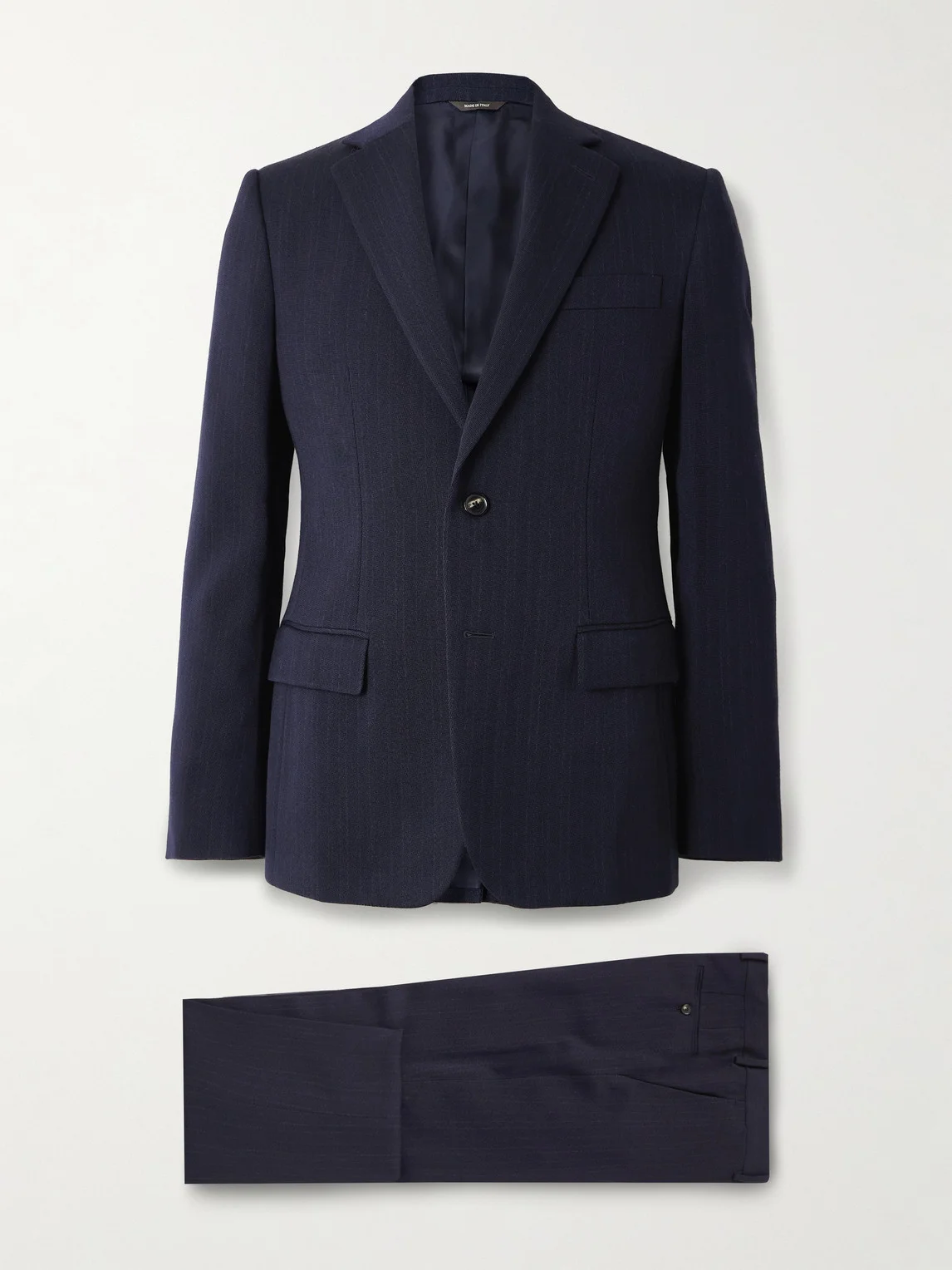 International Pinstriped Virgin Wool Suit - 1