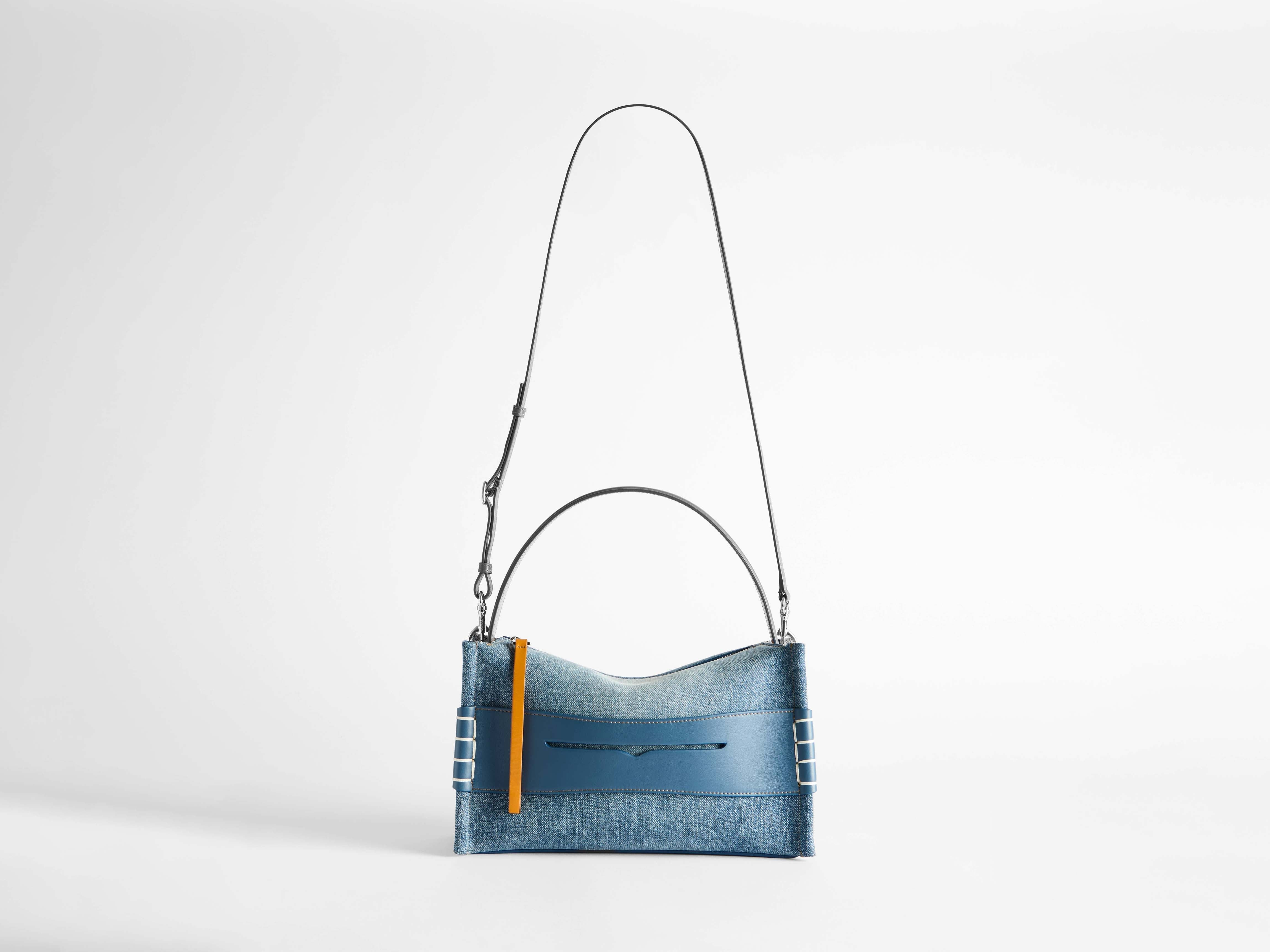 LOAFER BAG IN MID-BLUE DENIM - 4