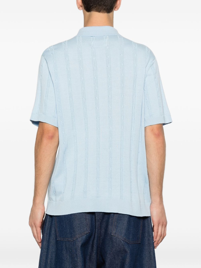 embroidered striped polo shirt 4