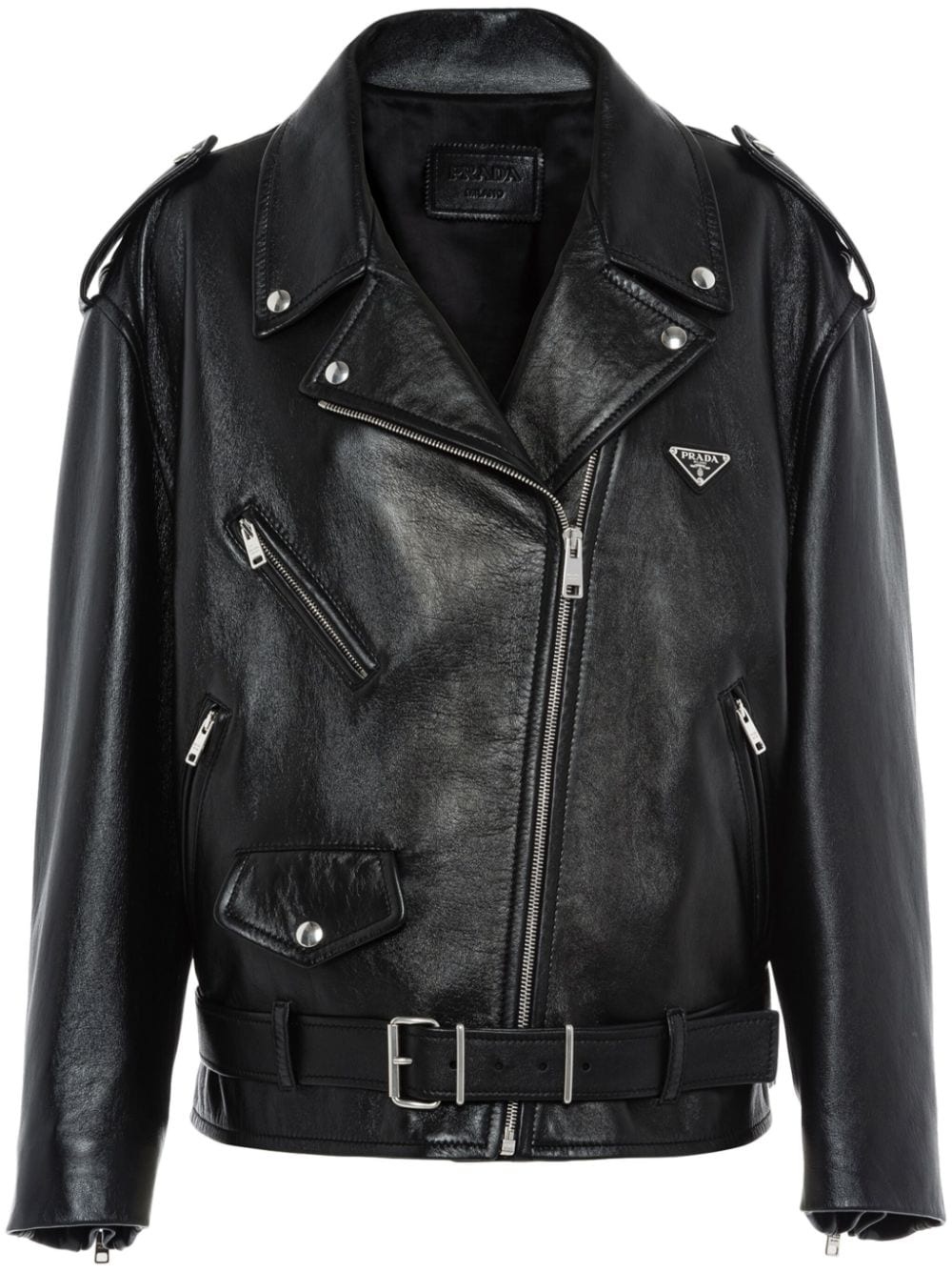 nappa-leather biker jacket - 1