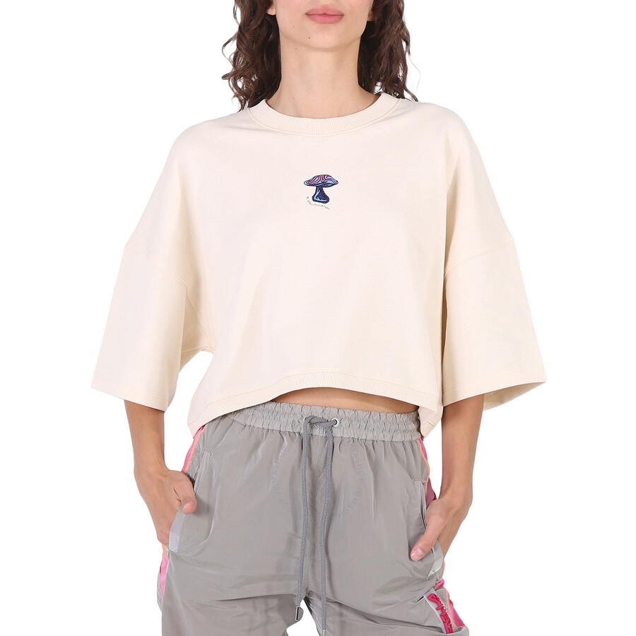 Stella McCartney Ladies Mushroom Print Cropped Sweatshirt - 3