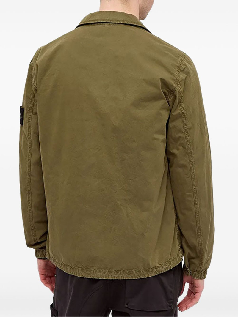 Stone Island zip-up pocket overshirt outlook