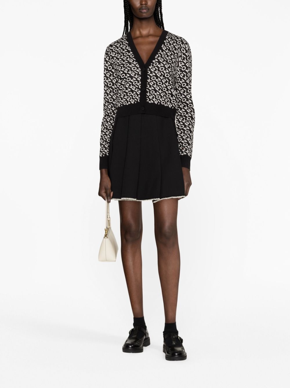 logo-jacquard cardigan - 2