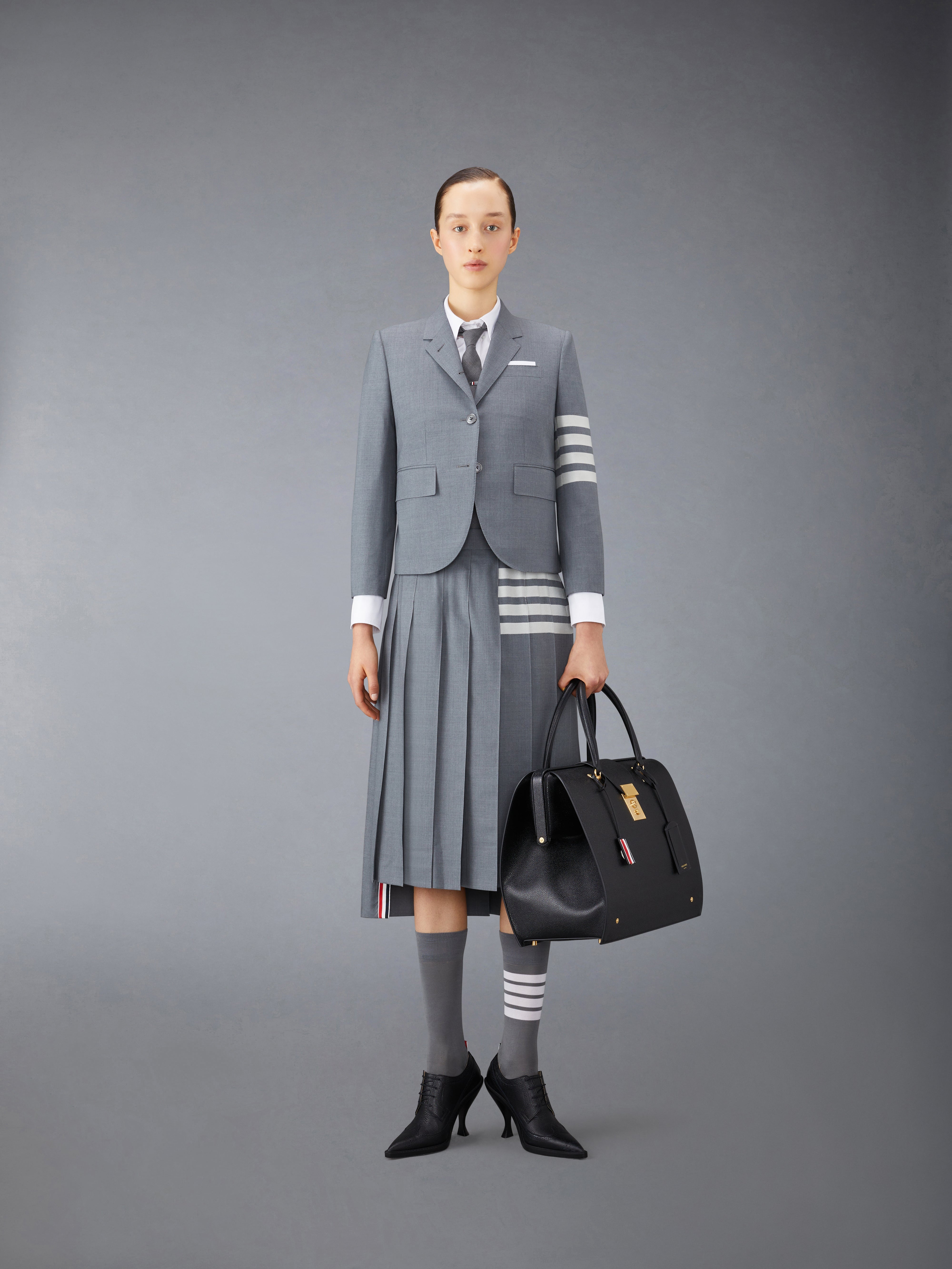 PLAIN WEAVE 4-BAR HIGH ARMHOLE SPORT COAT - 3