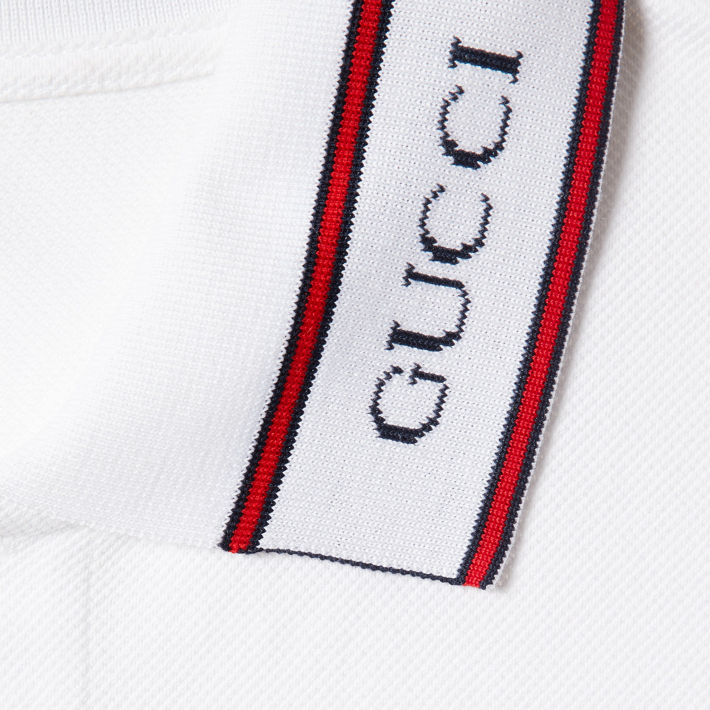 Cotton piquet polo shirt with Web - 7