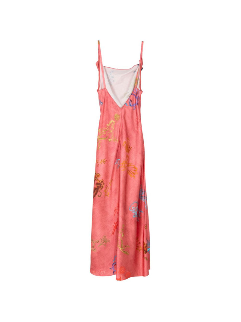 Alejandra Alonso Rojas cowl neck printed midi dress outlook
