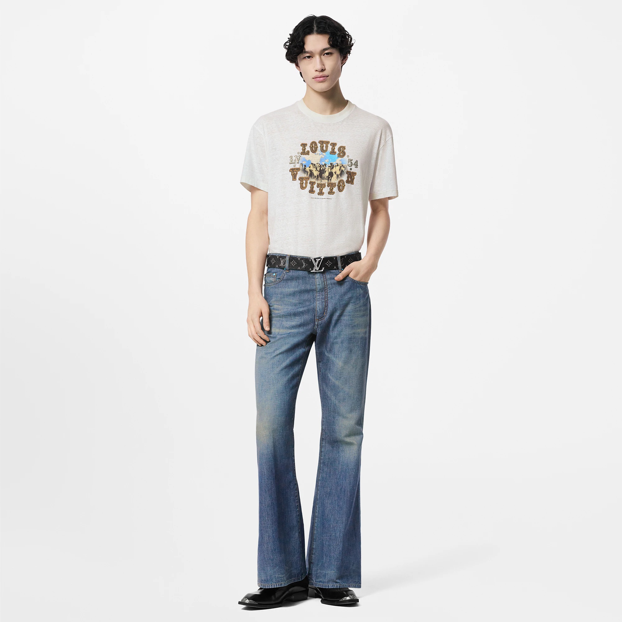 Graphic Cotton And Linen-Blend T-Shirt - 4