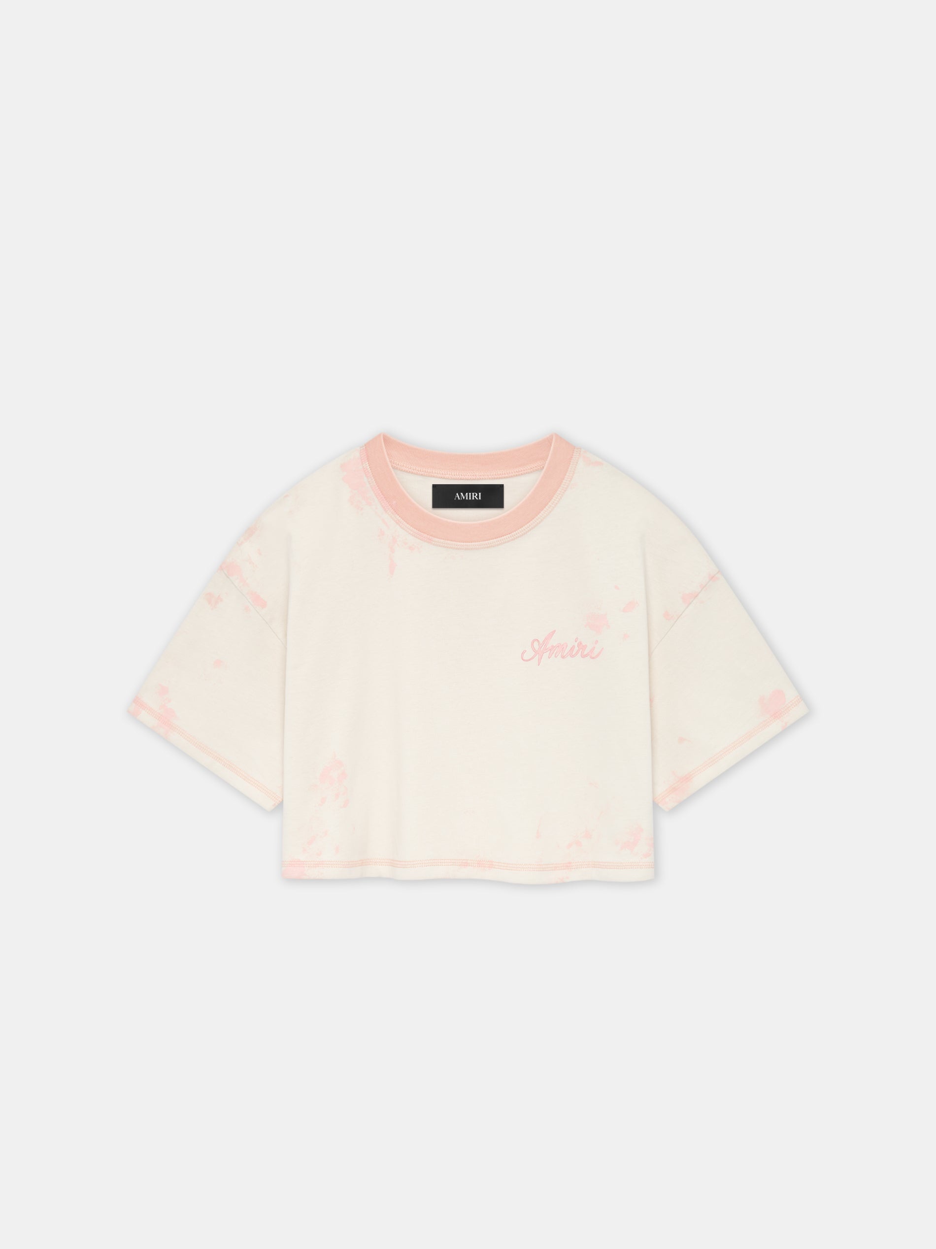 WOMEN'S AMIRI SCRIPT CROPPED TEE - 1