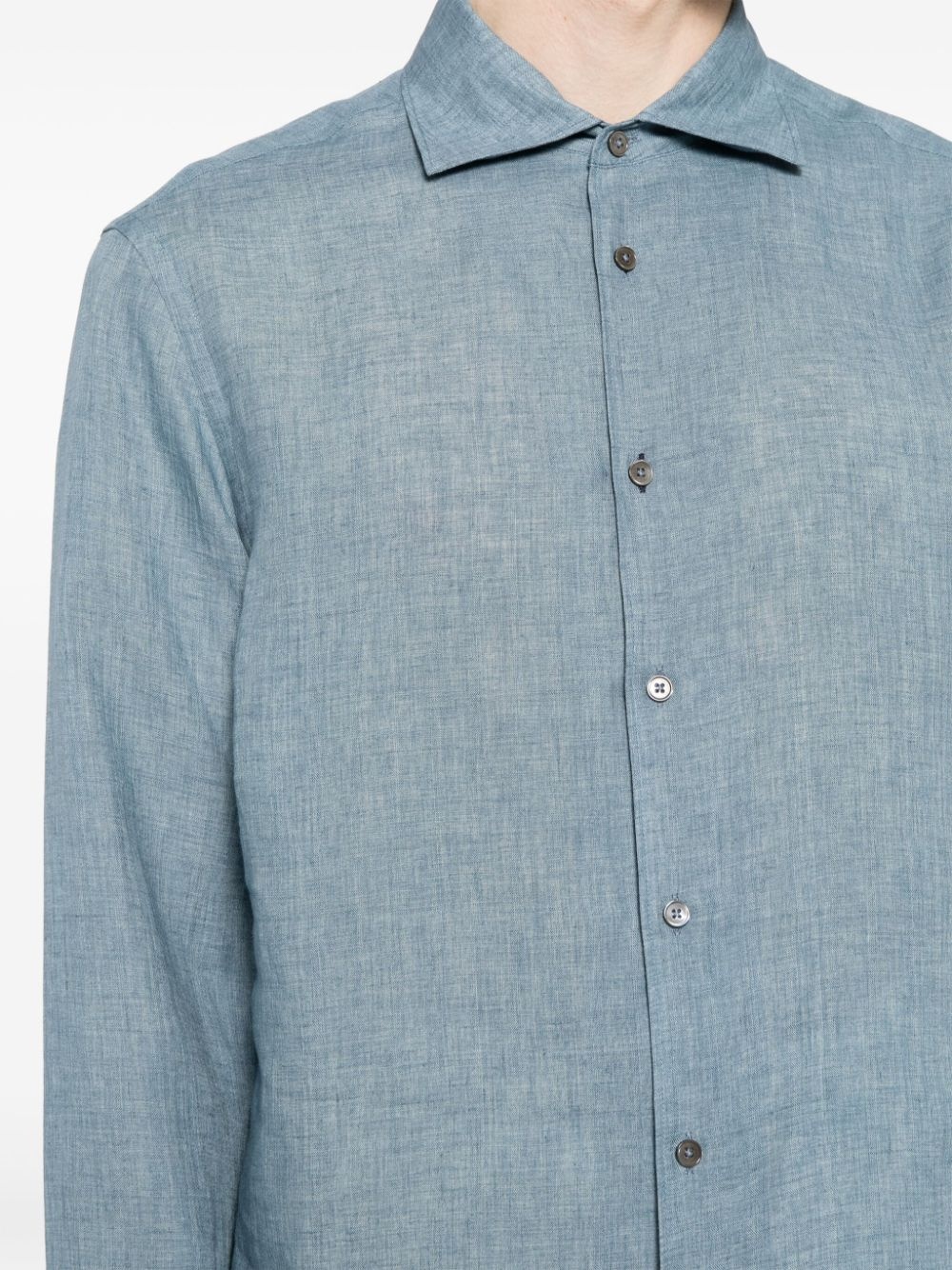 long-sleeve linen shirt - 5