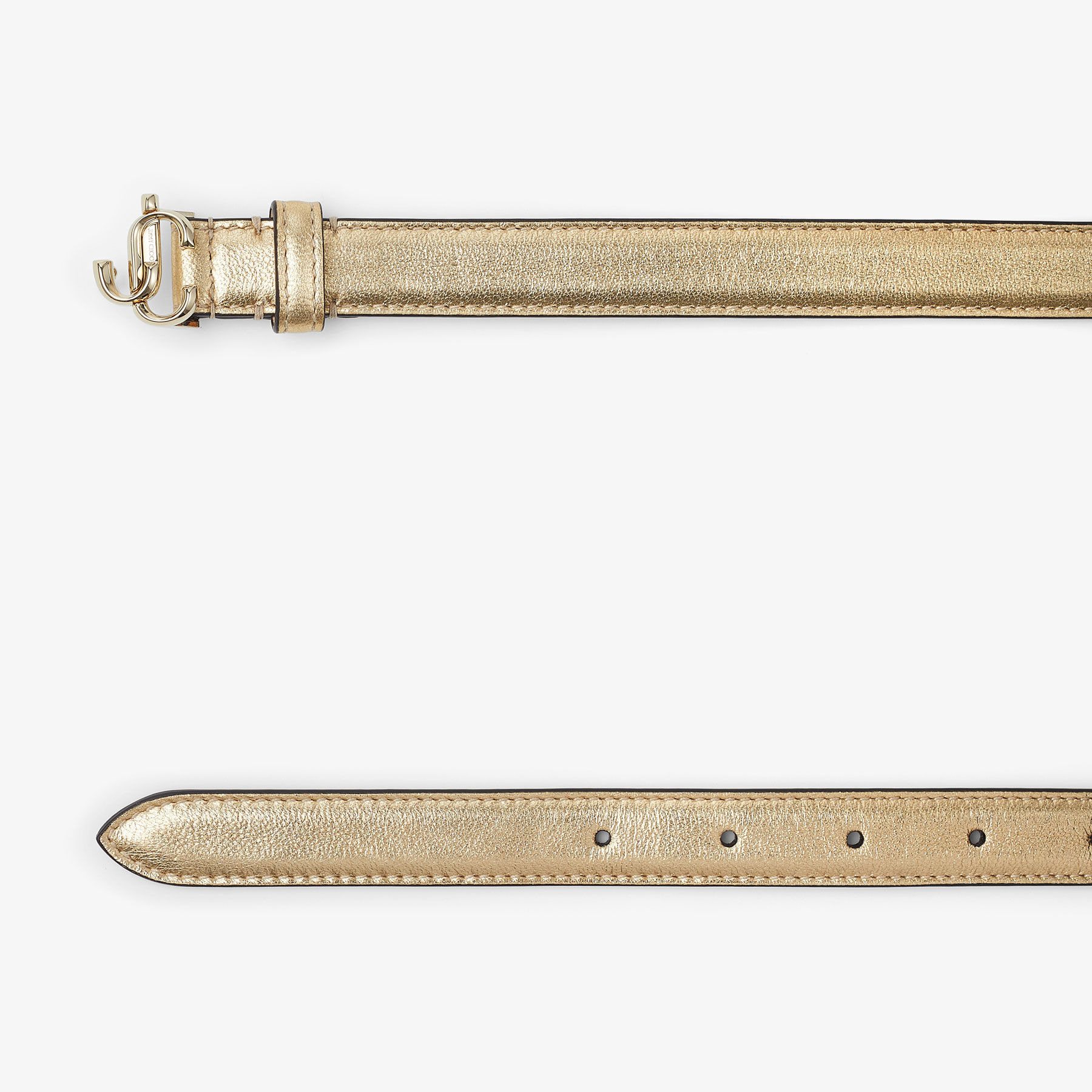 Mini Helina
Gold Metallic Nappa Leather Mini Belt - 3