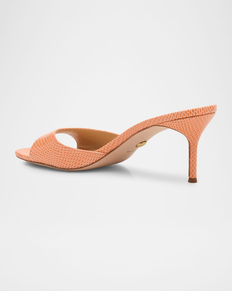 VERONICA BEARD Tia Embossed Leather Mid-Heel Sandals outlook