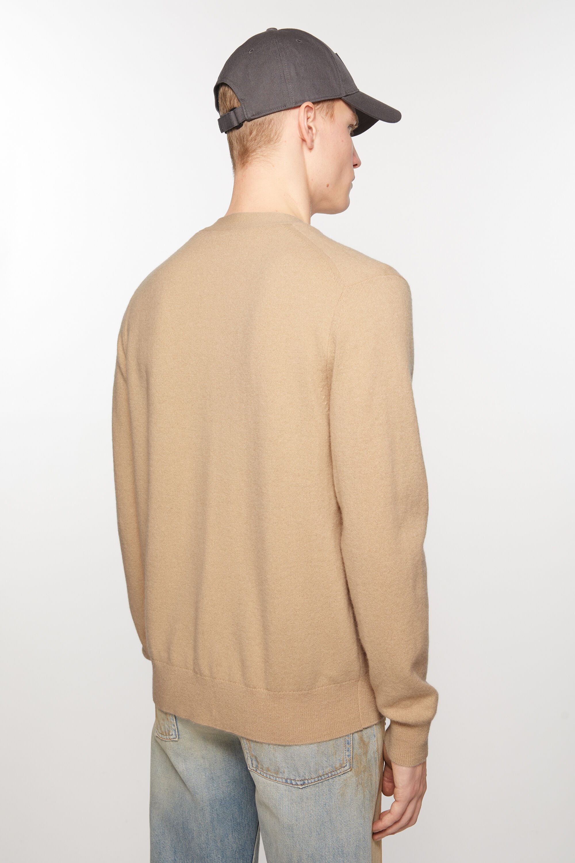 V-neck cardigan - Biscuit beige - 3