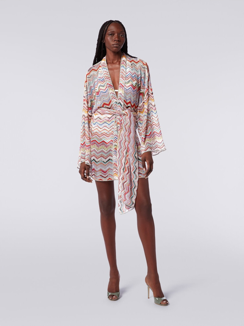 Missoni Dressing gown cover up in zigzag crochet with lurex outlook