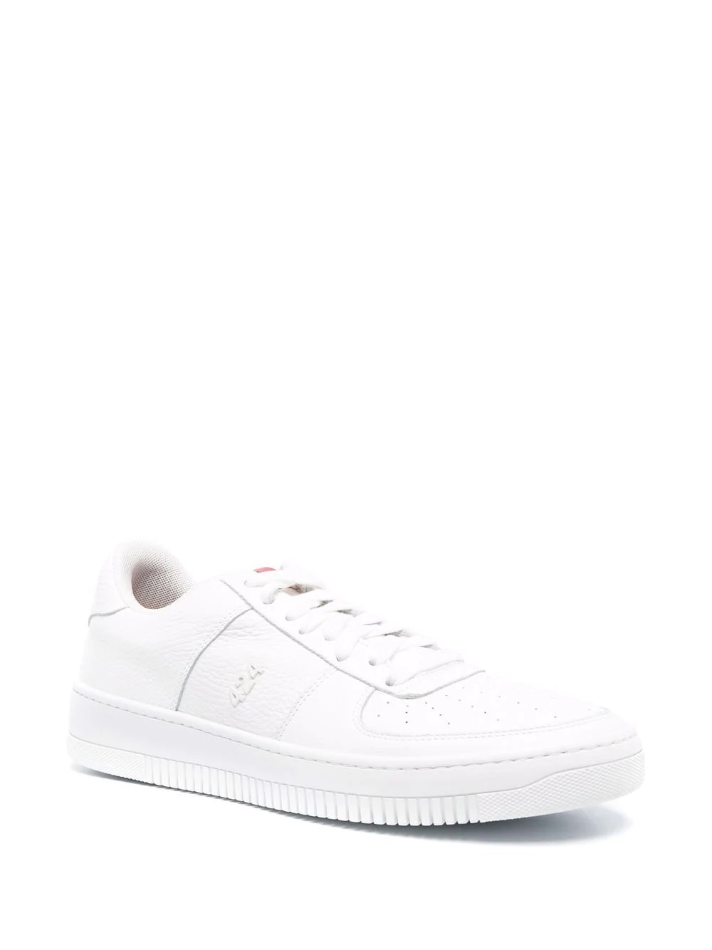 low-top leather sneakers - 2