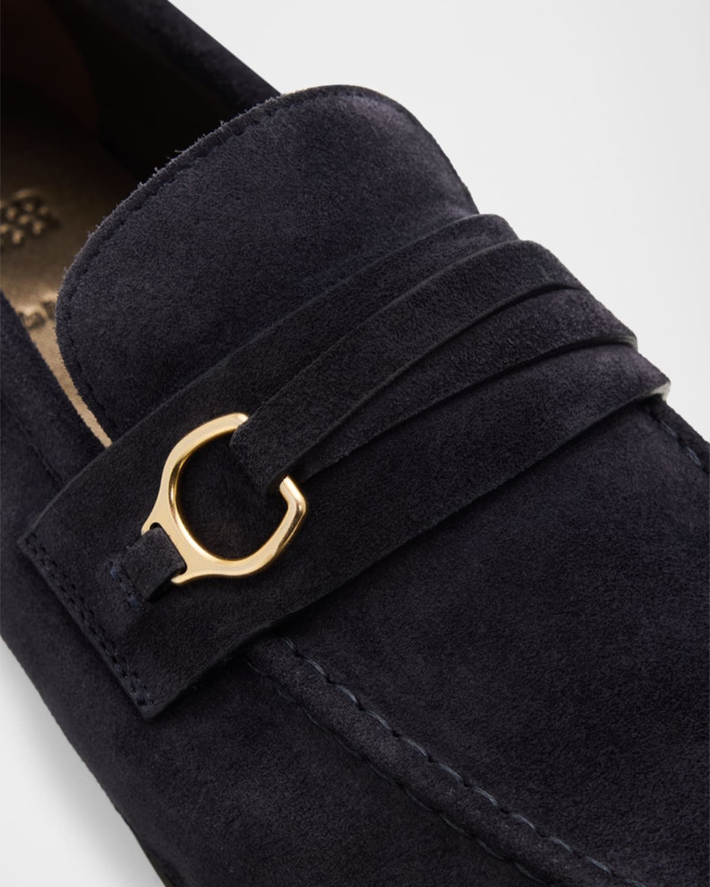 Suede Loafers with Horsebit Strap 5