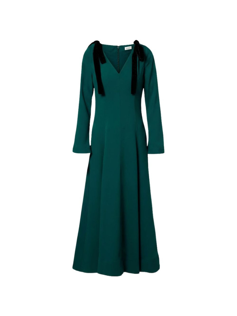 Claribel shoulder-tie V-neck dress 1