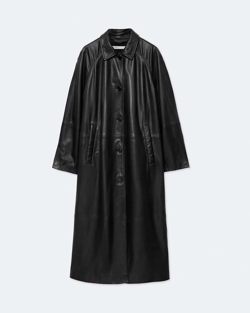 ORVILLE OVERSIZED LEATHER COAT - 1
