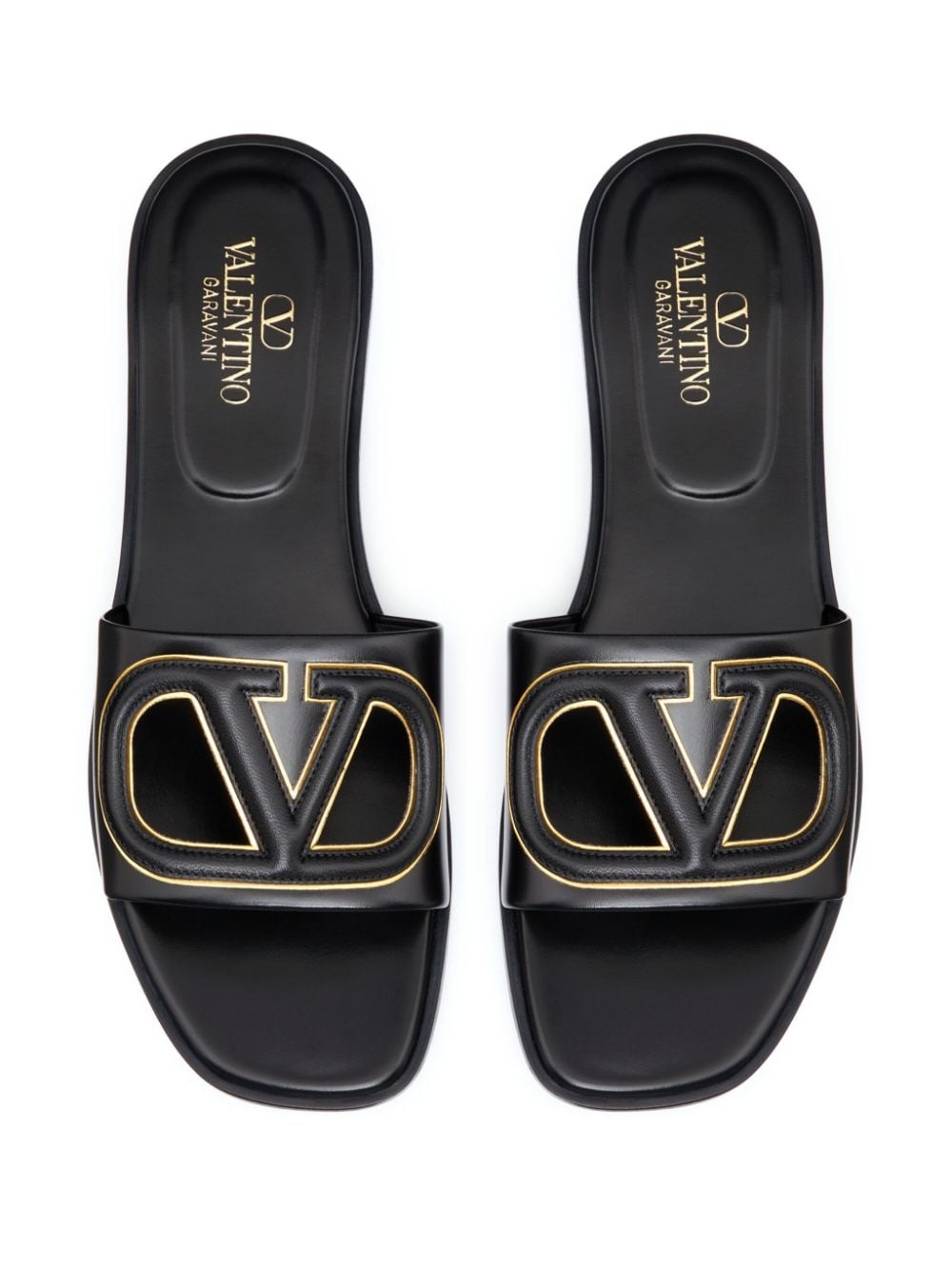 VLogo Signature leather sandals - 4