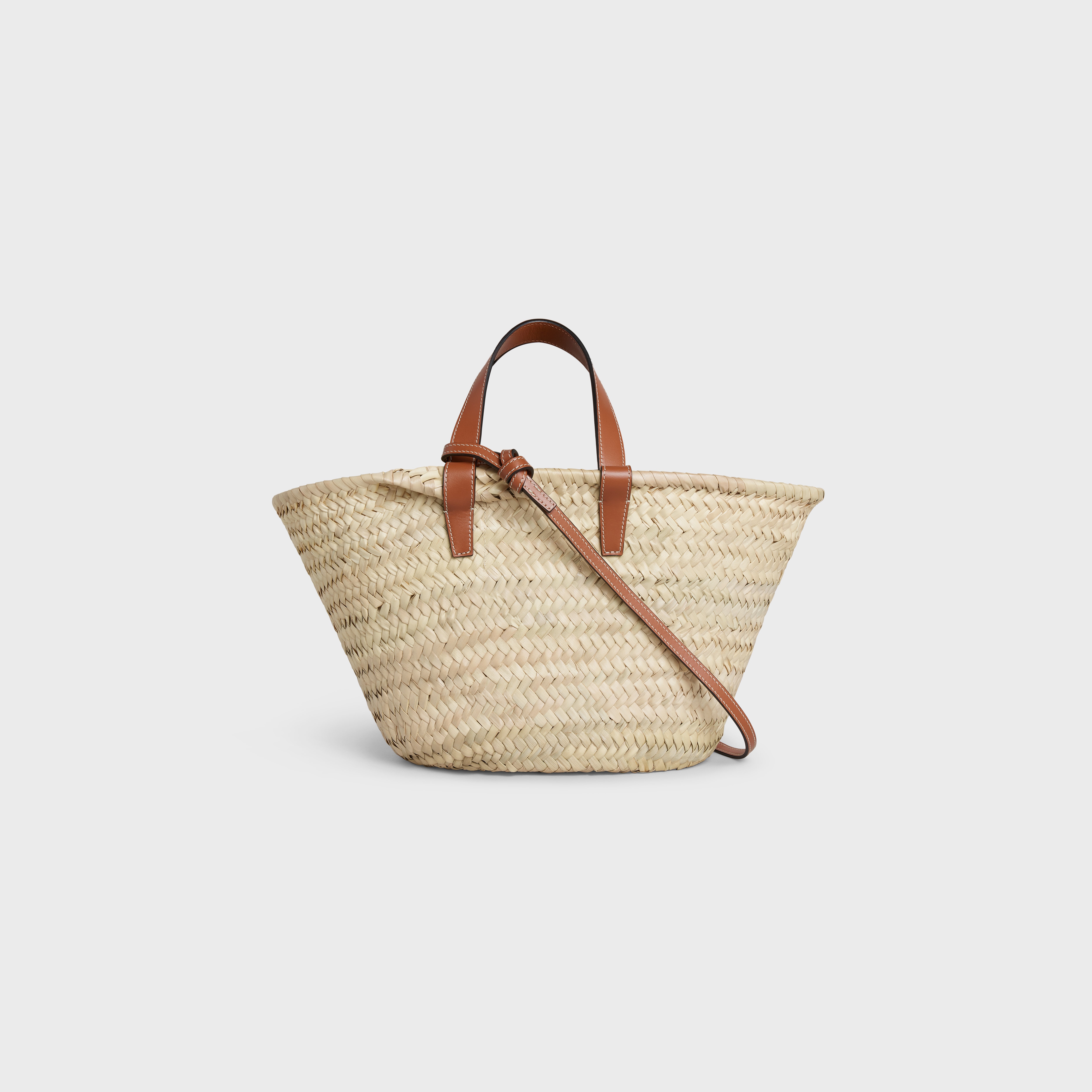 Teen Triomphe Celine Classic Panier in palm leaves with Calfskin heart patch - 3