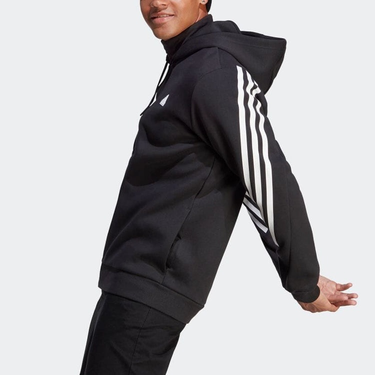 Adidas Future Icons 3-Stripes Full-Zip Hoodie Jackets 'Black' IC6712 - 4