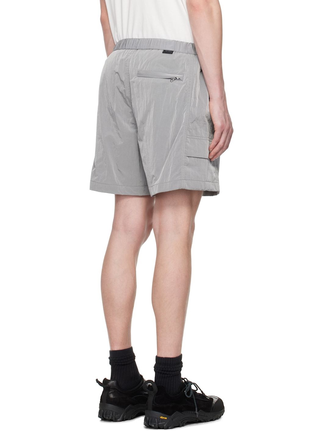 Gray Nylon Banding Shorts - 3