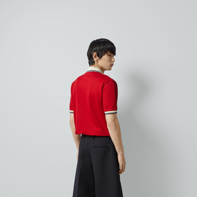 Cotton polo shirt with Interlocking G 6