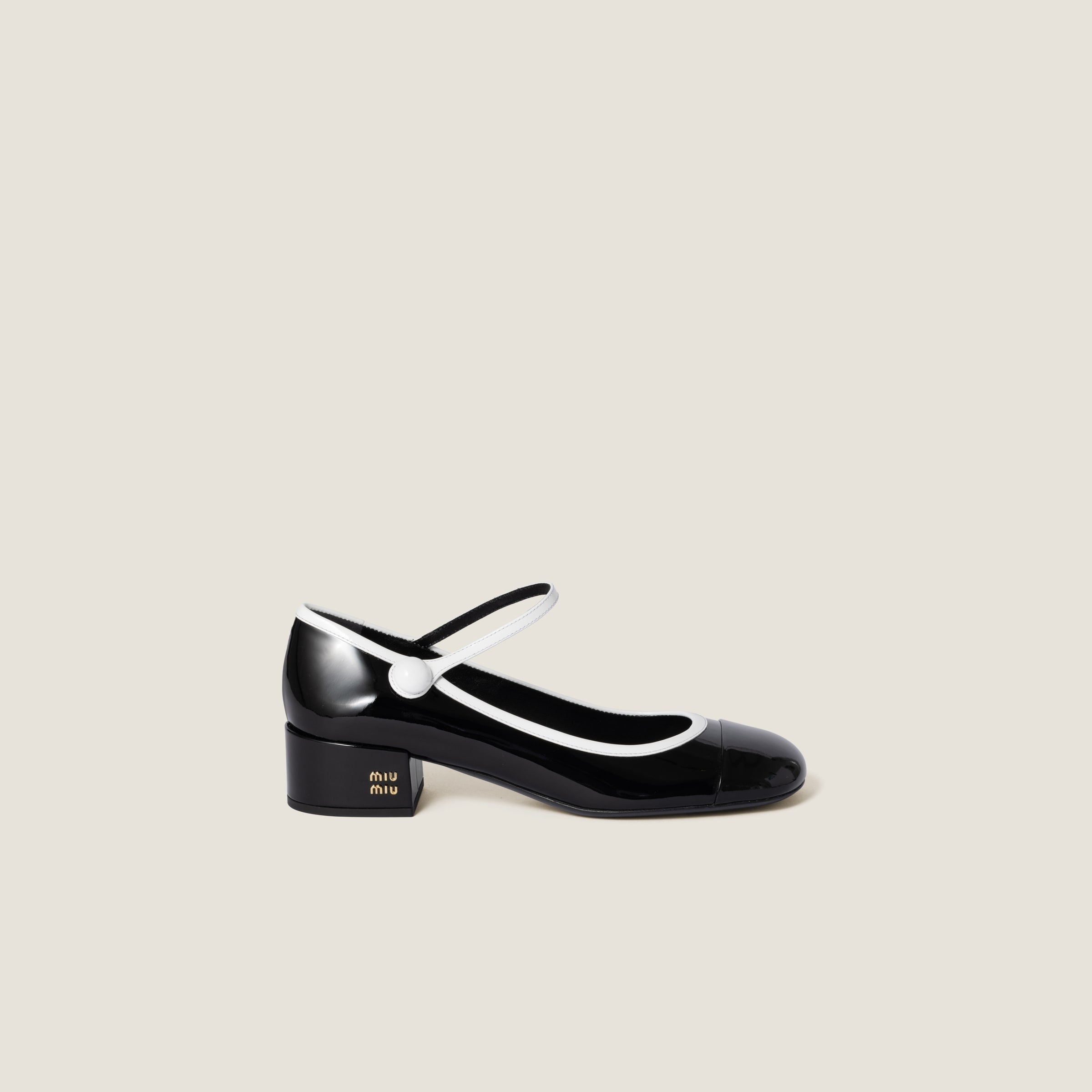 Two-tone patent leather Mary Jane pumps - 2