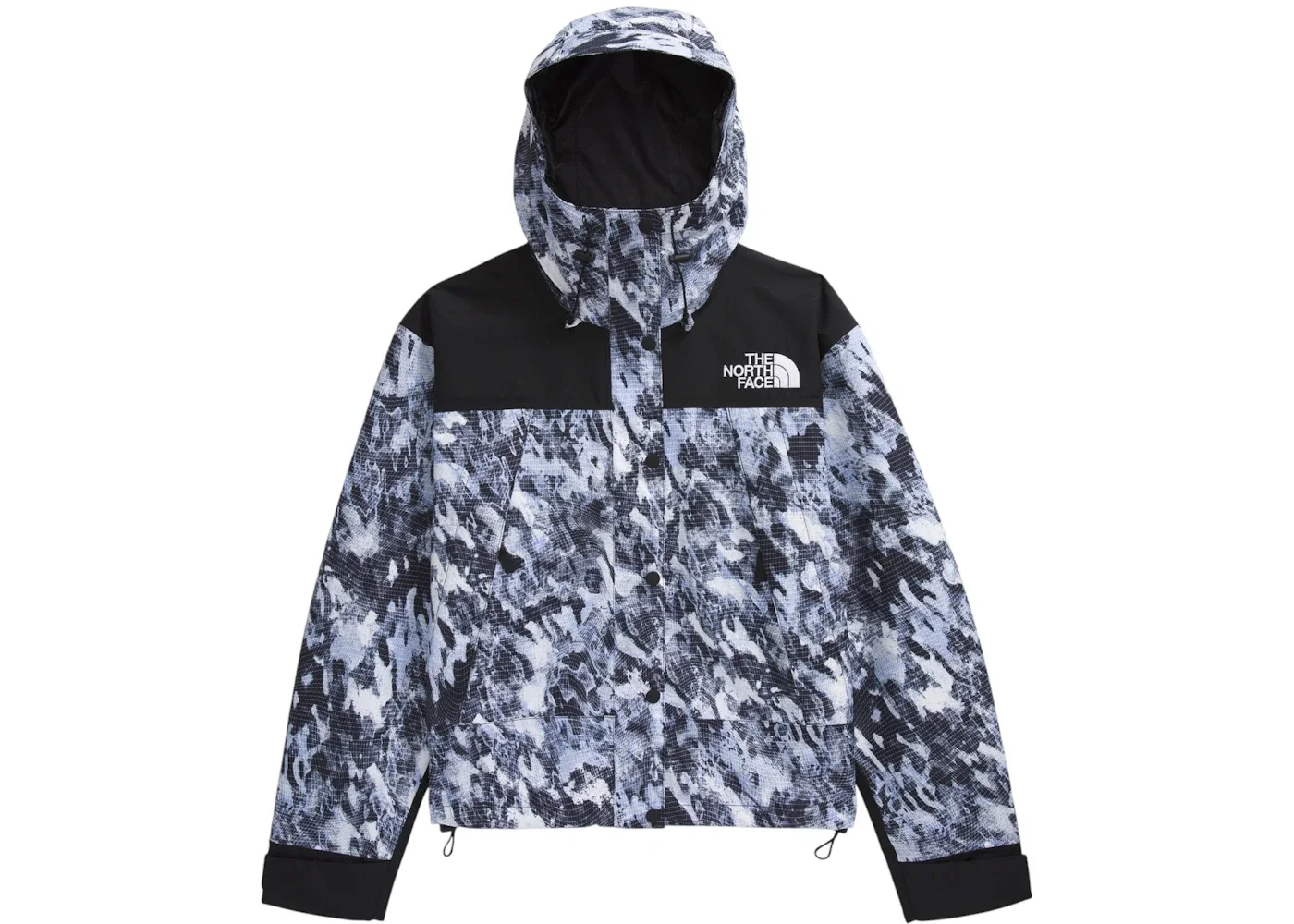 The North Face Women's DryVent Mono Mountain Short Jacket Virtual Blue Trail Grid Print - 1