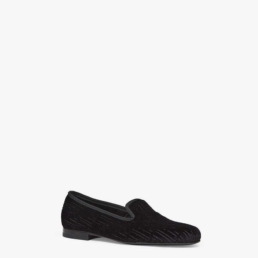 Black velvet slippers - 2