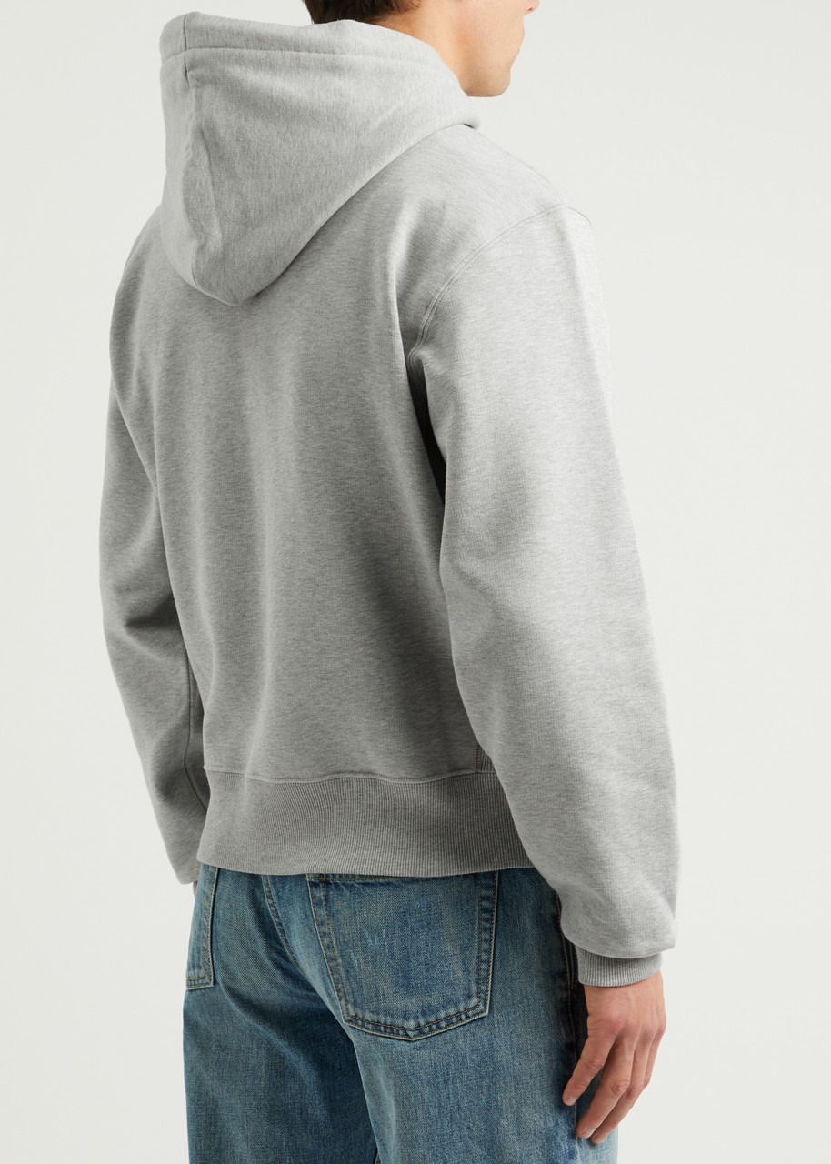Logo-embroidered hooded cotton sweatshirt - 3