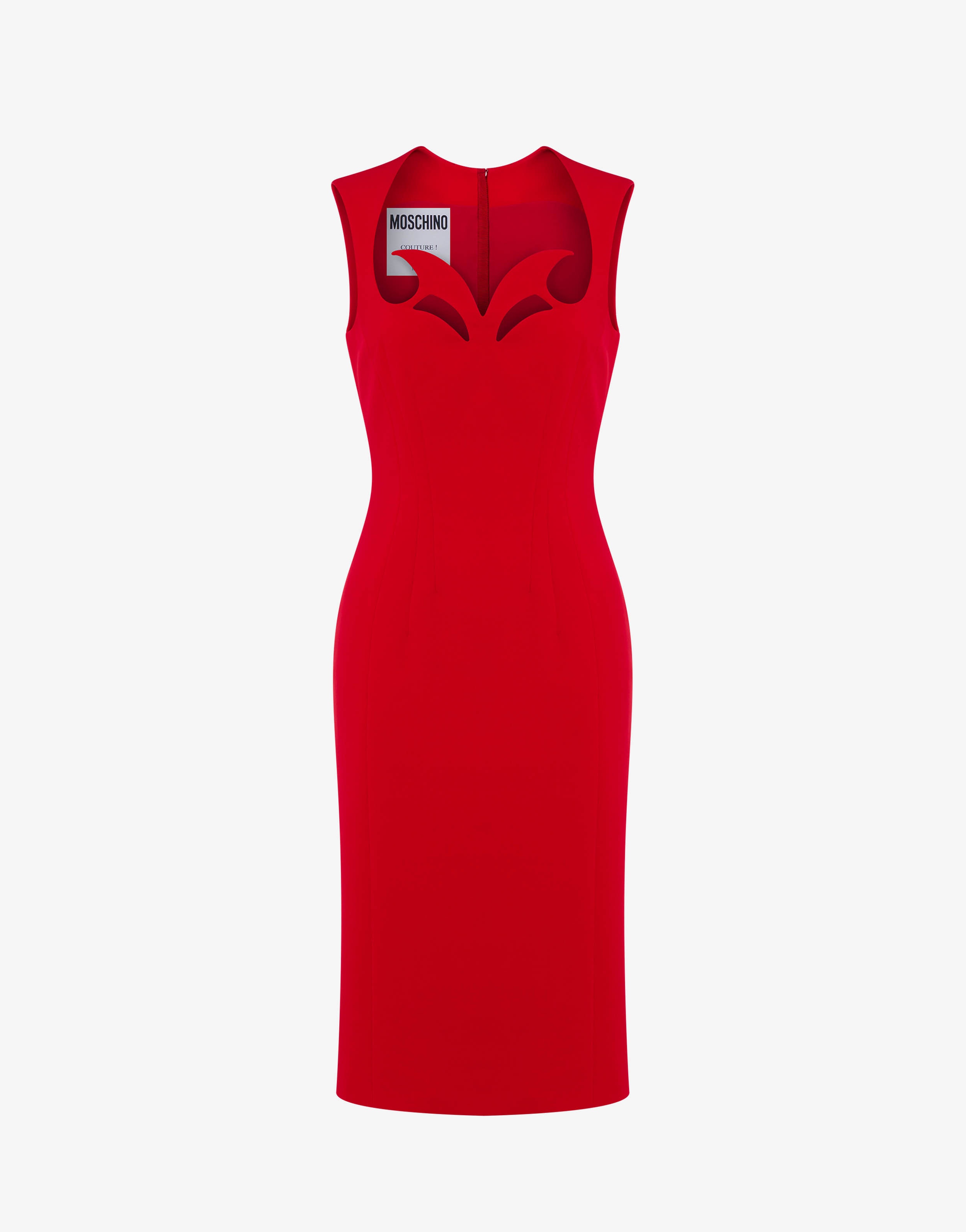 Moschino BAROQUE DETAILS CREPE DRESS | REVERSIBLE