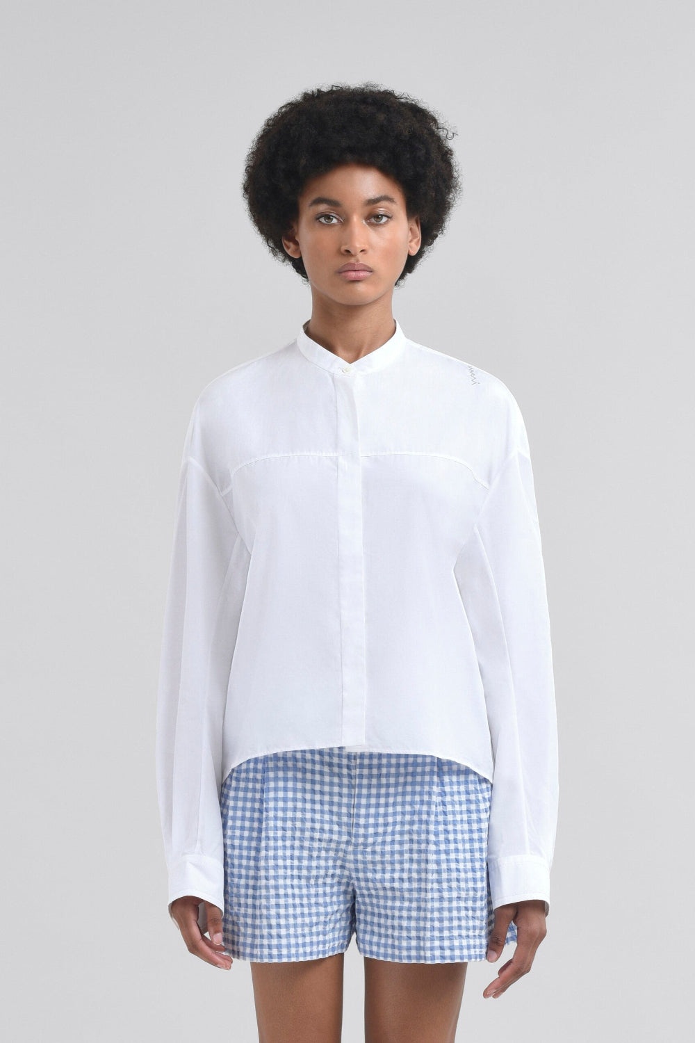 Mandarin collar Shirt with Marni Symbol - 2