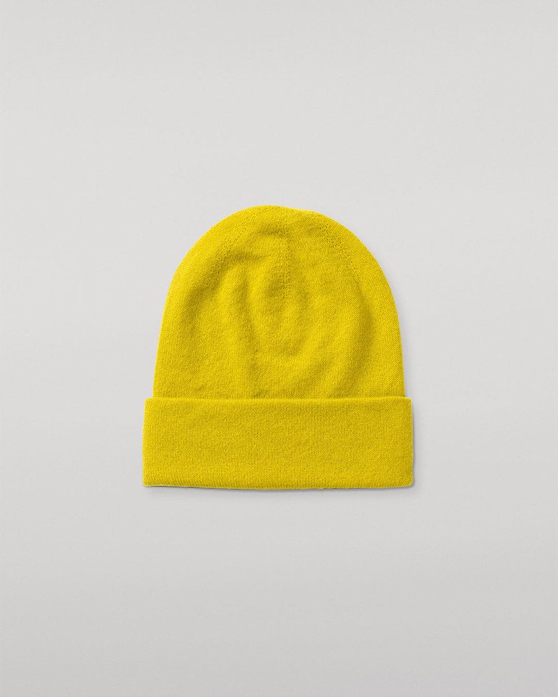 Braemar Yellow Cashmere Beanie 1