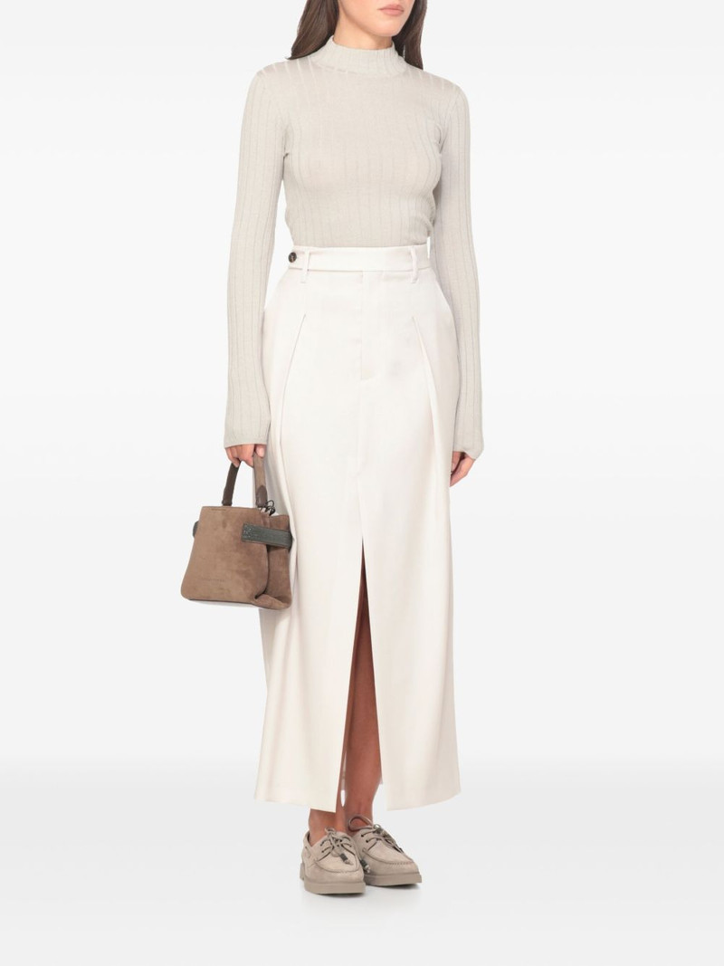 Brunello Cucinelli lurex ribbed sweater outlook