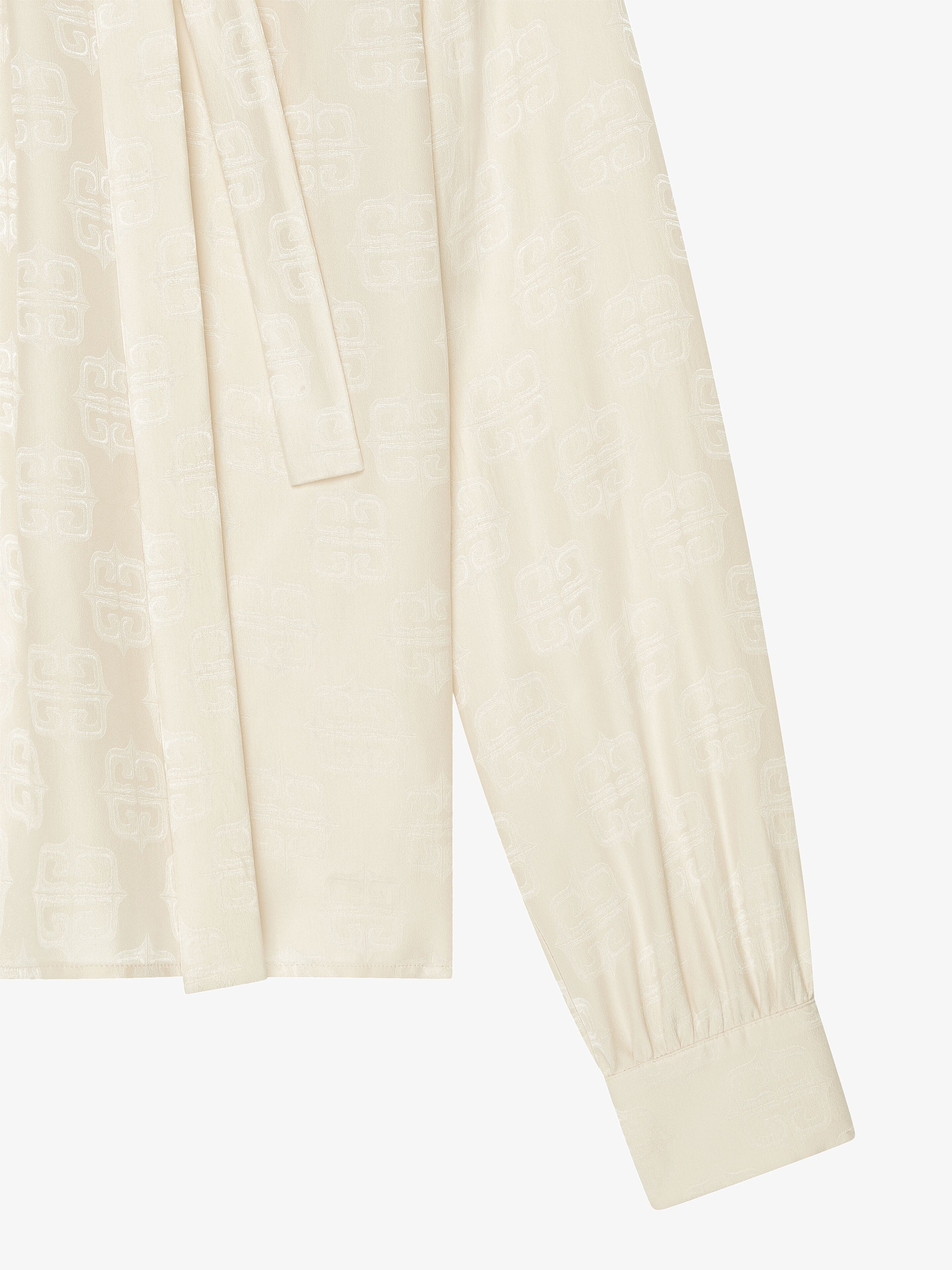 BLOUSE IN 4G LIQUID JACQUARD WITH LAVALLIÈRE - 5
